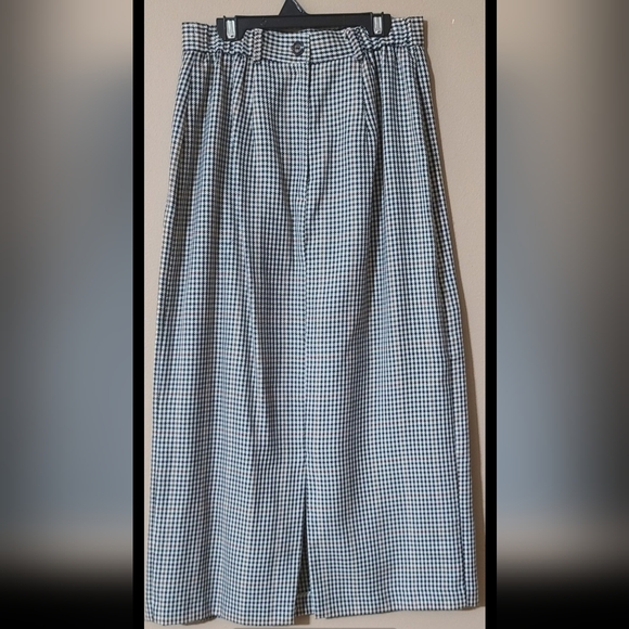 Vintage F Stop Houndstooth A-Line Maxi Skirt Size 12 - Picture 2 of 9